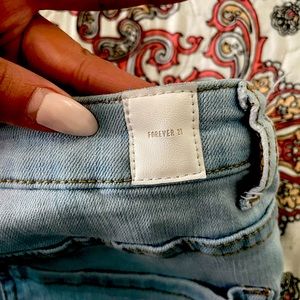 70s style flared Jean with slit